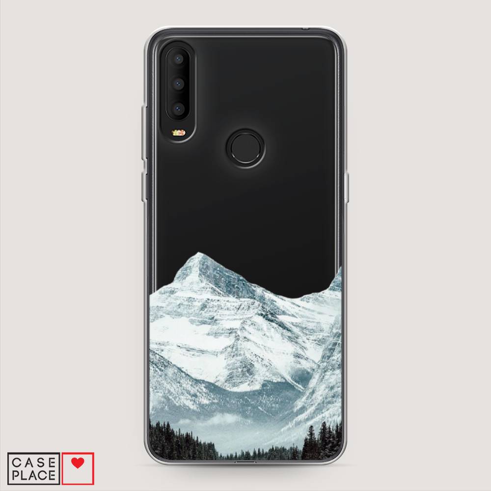 

Чехол на Alcatel 3X 5048Y (2019) "Горы арт 1", Белый;зеленый, 170750-2