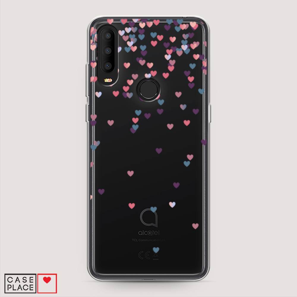 

Чехол на Alcatel 3X 5048Y (2019) "Посыпка сердечки", Розовый;фиолетовый, 170750-3