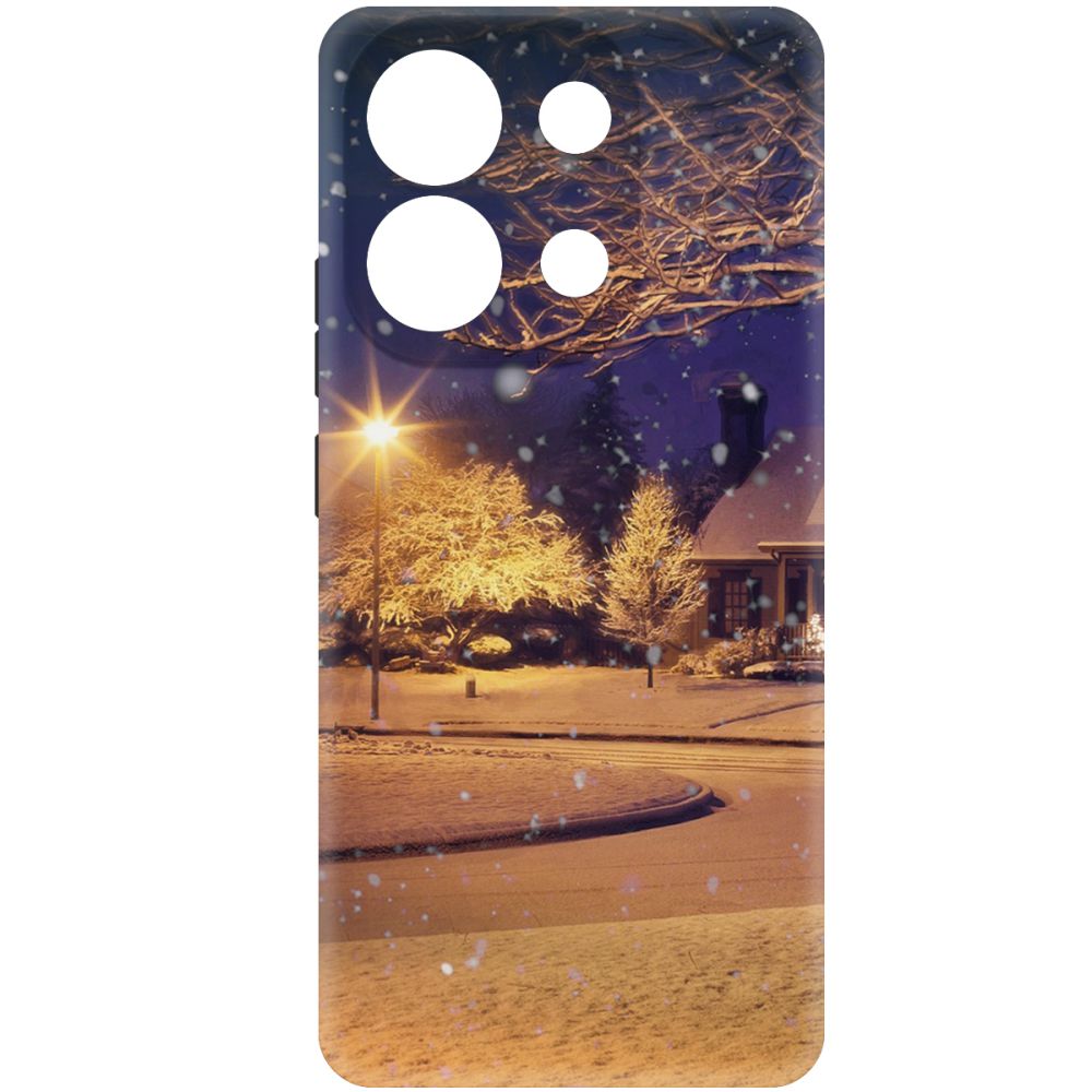 

Чехол-накладка Krutoff Soft Case Зимняя сказка для Xiaomi Redmi Note 13 4G черный