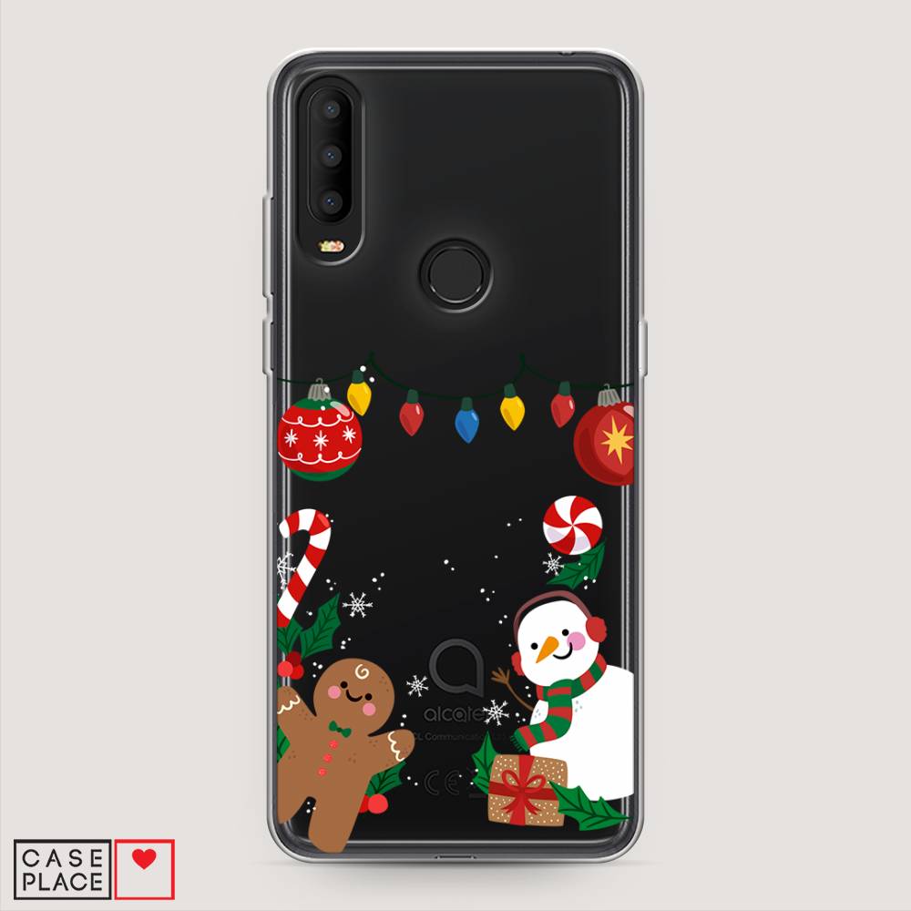 

Чехол на Alcatel 3X 5048Y (2019) "Новогоднее настроение", Коричневый;красный;зеленый, 170750-5