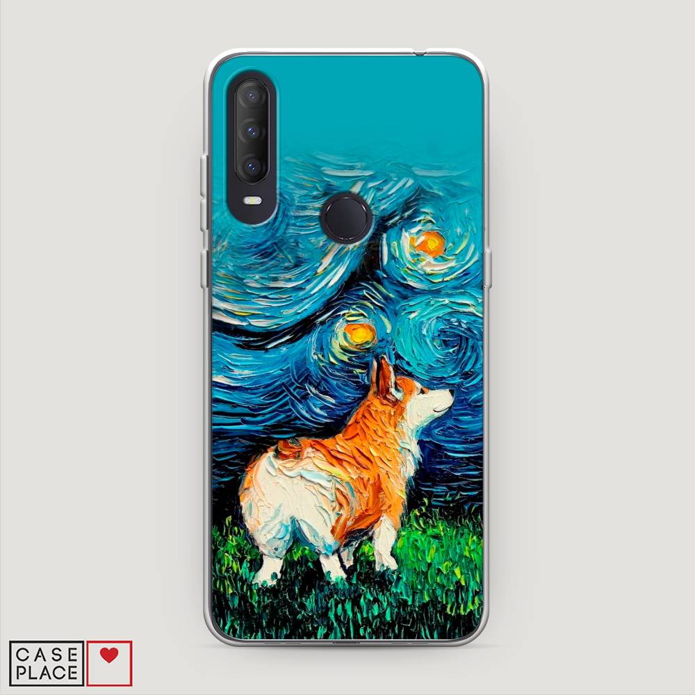 

Чехол на Alcatel 1S (2020) "Корги звёздная ночь", Коричневый;белый;зеленый, 170850-1