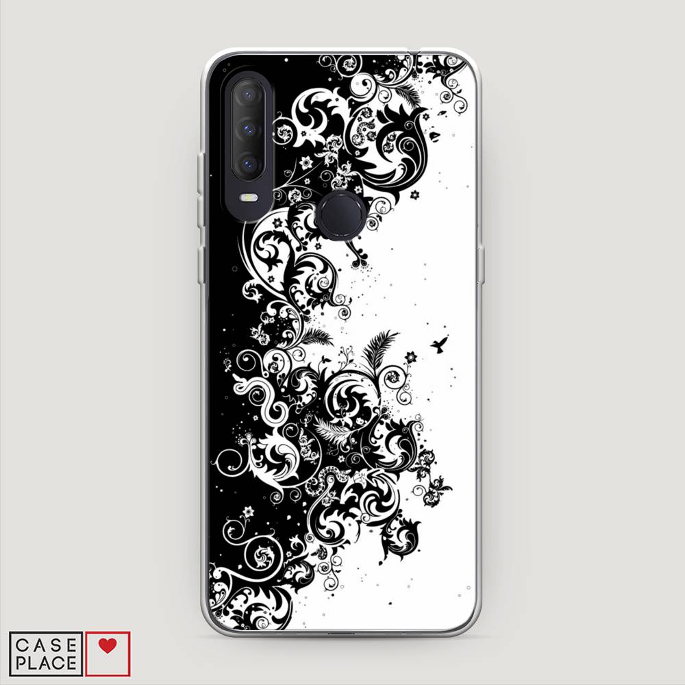 

Чехол на Alcatel 1S (2020) "Черно белый узор", Белый;черный;серый, 170850-3