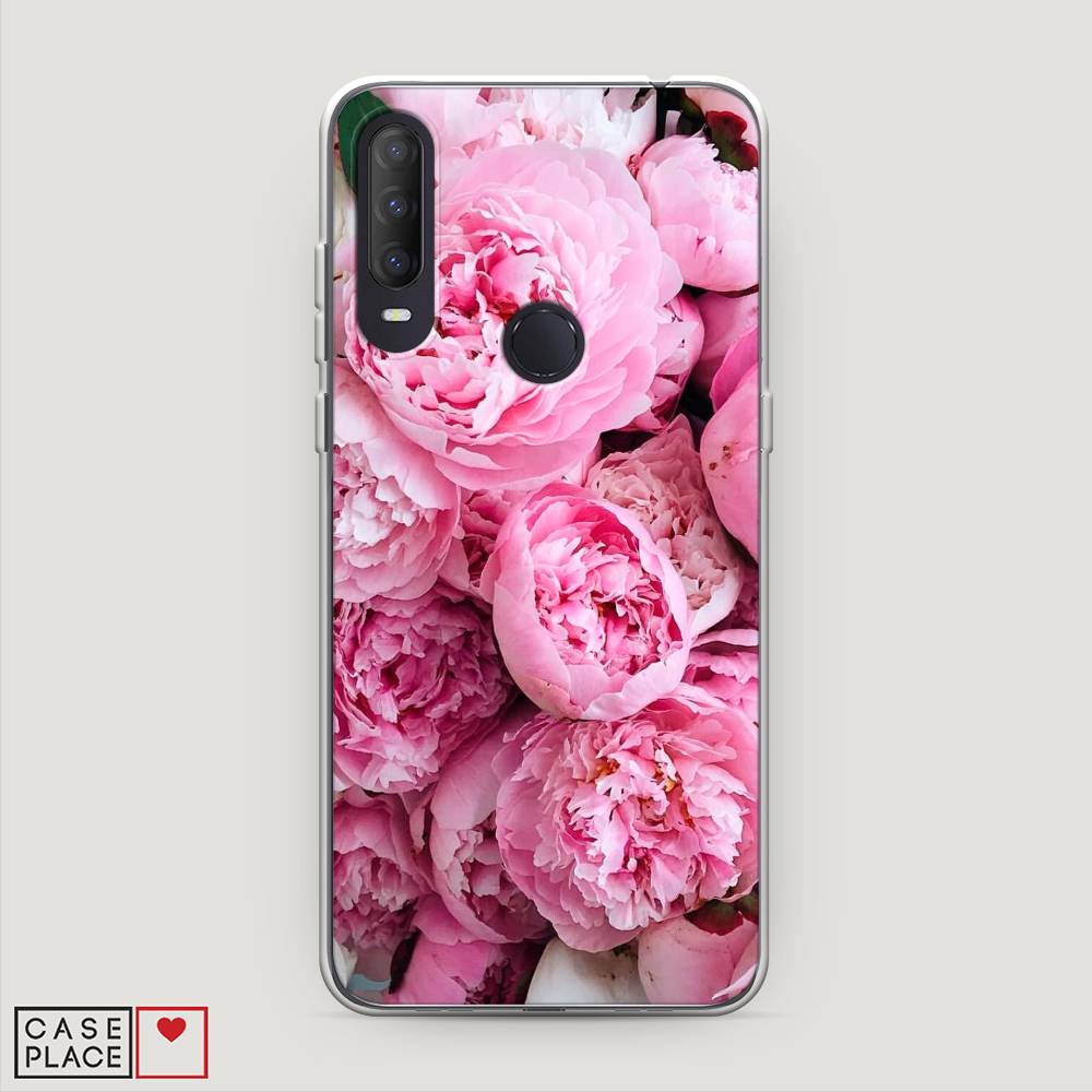 

Чехол на Alcatel 1S (2020) "Розовые пионы", Бежевый;розовый, 170850-2