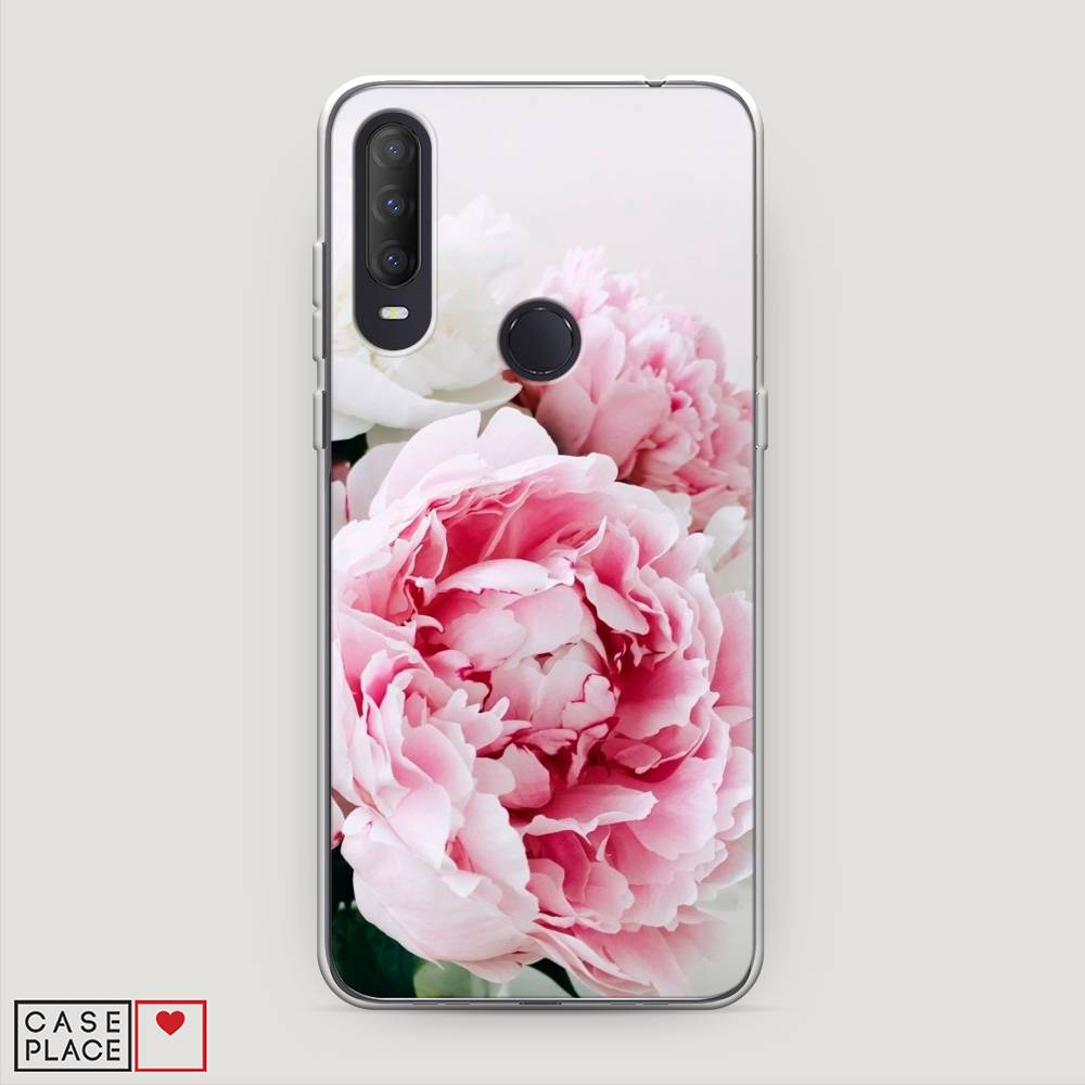 

Чехол на Alcatel 1S (2020) "Розовые и белые пионы", Розовый;белый, 170850-2
