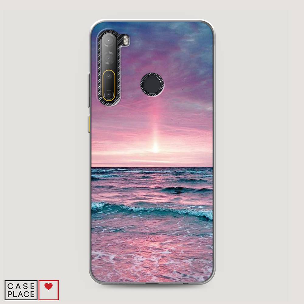 

Чехол на HTC Desire 20 Pro "Восход 3", Розовый;голубой, 102750-2