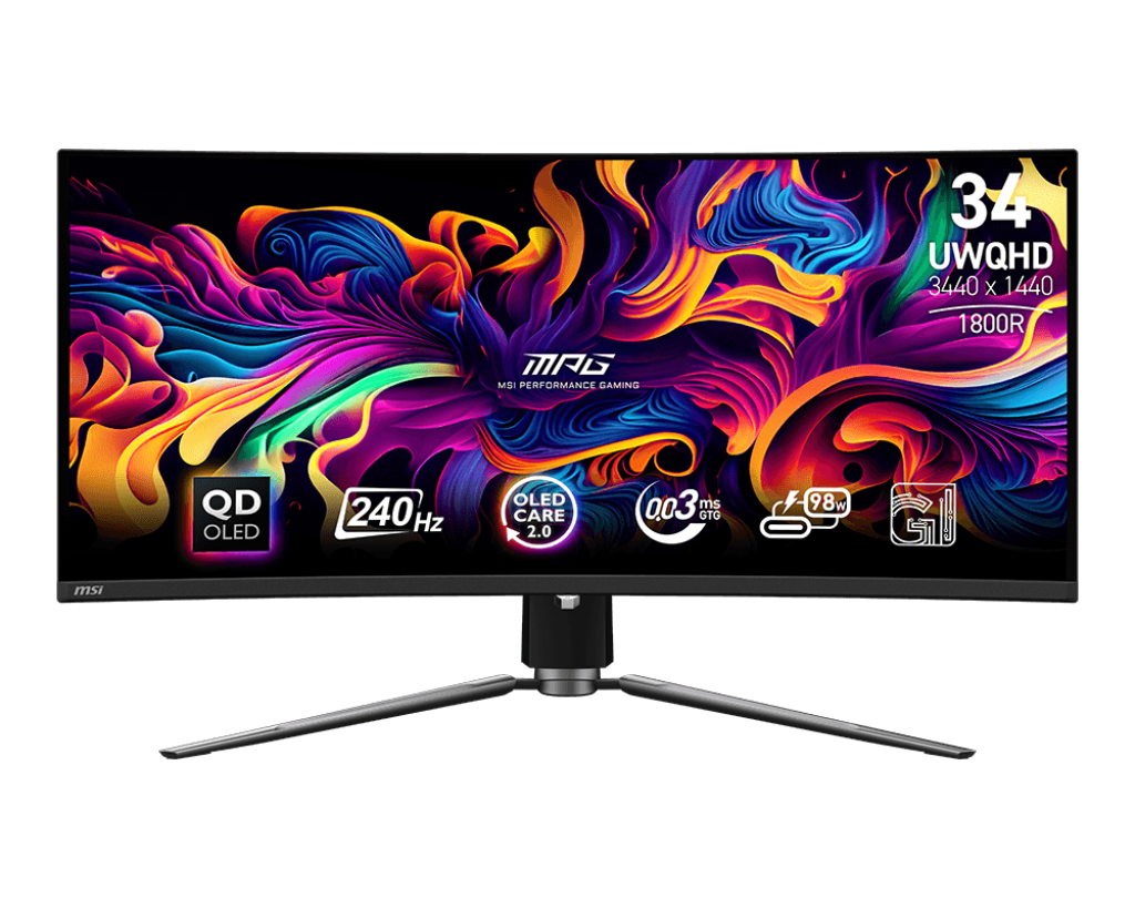 

34" Монитор MSI MPG 341CQPX QD-OLED черный 240Hz 3440x1440 OLED, MPG 341CQPX QD-OLED