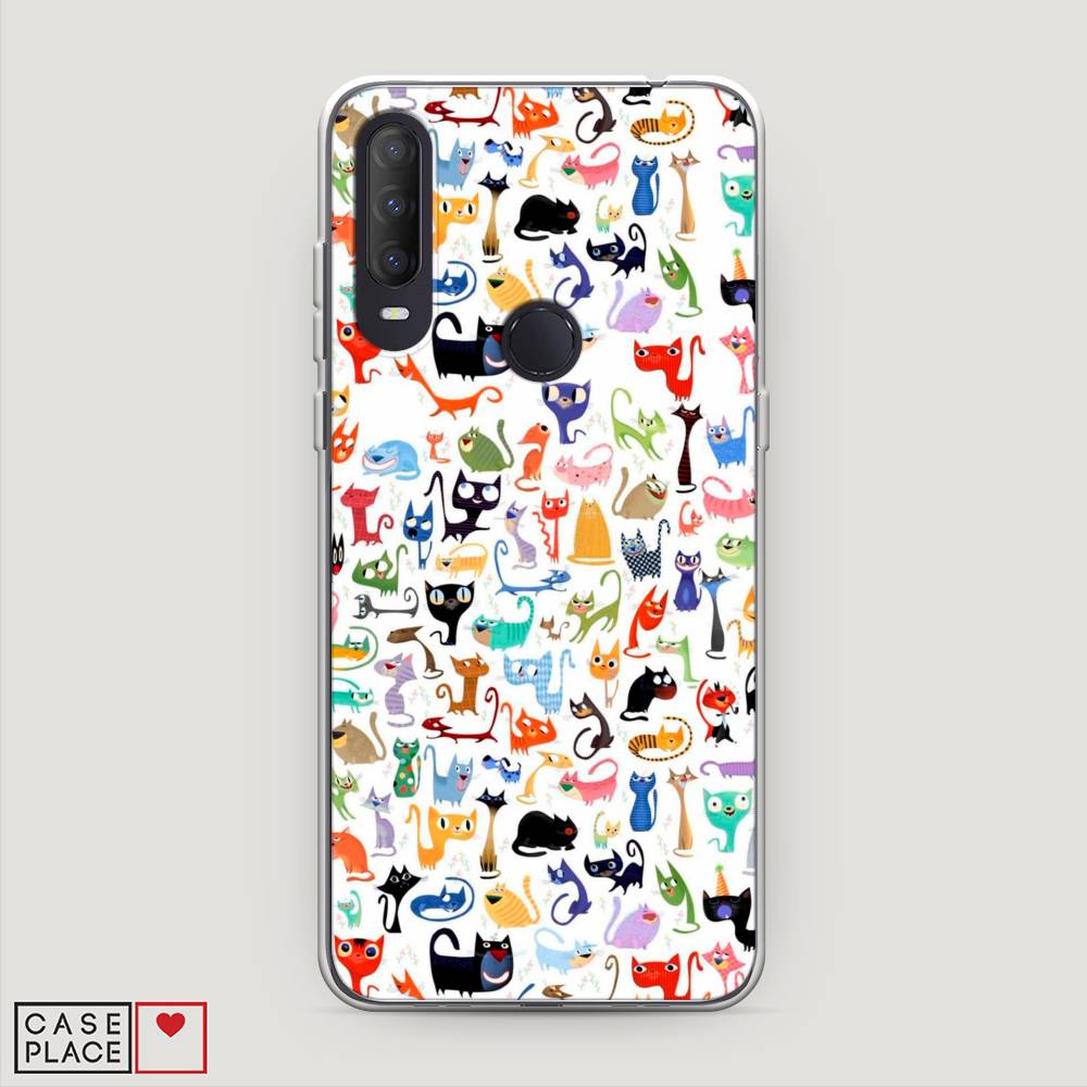 

Чехол на Alcatel 1S (2020) "Цветные коты", Разноцветный, 170850-1
