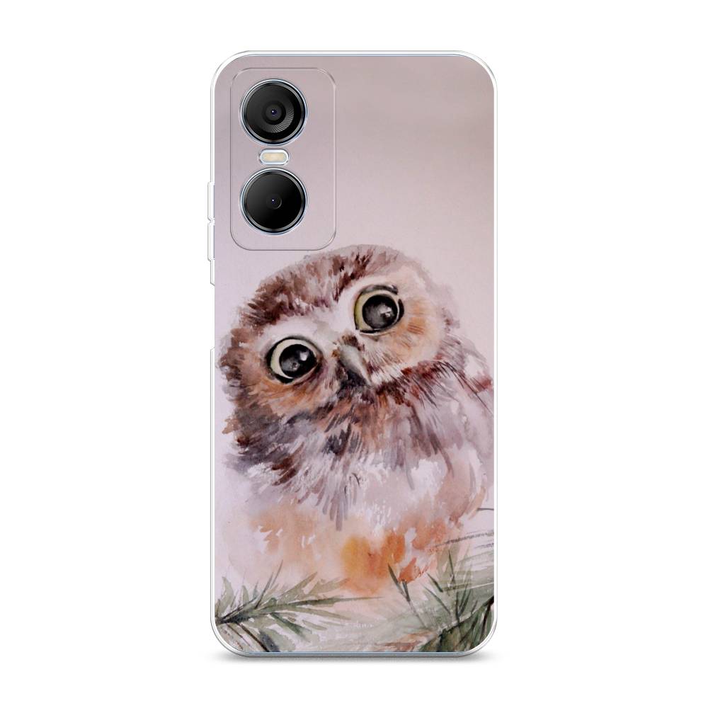 

Чехол Awog на Tecno Pop 6 pro / Техно Поп 6 Про "Сова на розовом", Розовый;коричневый