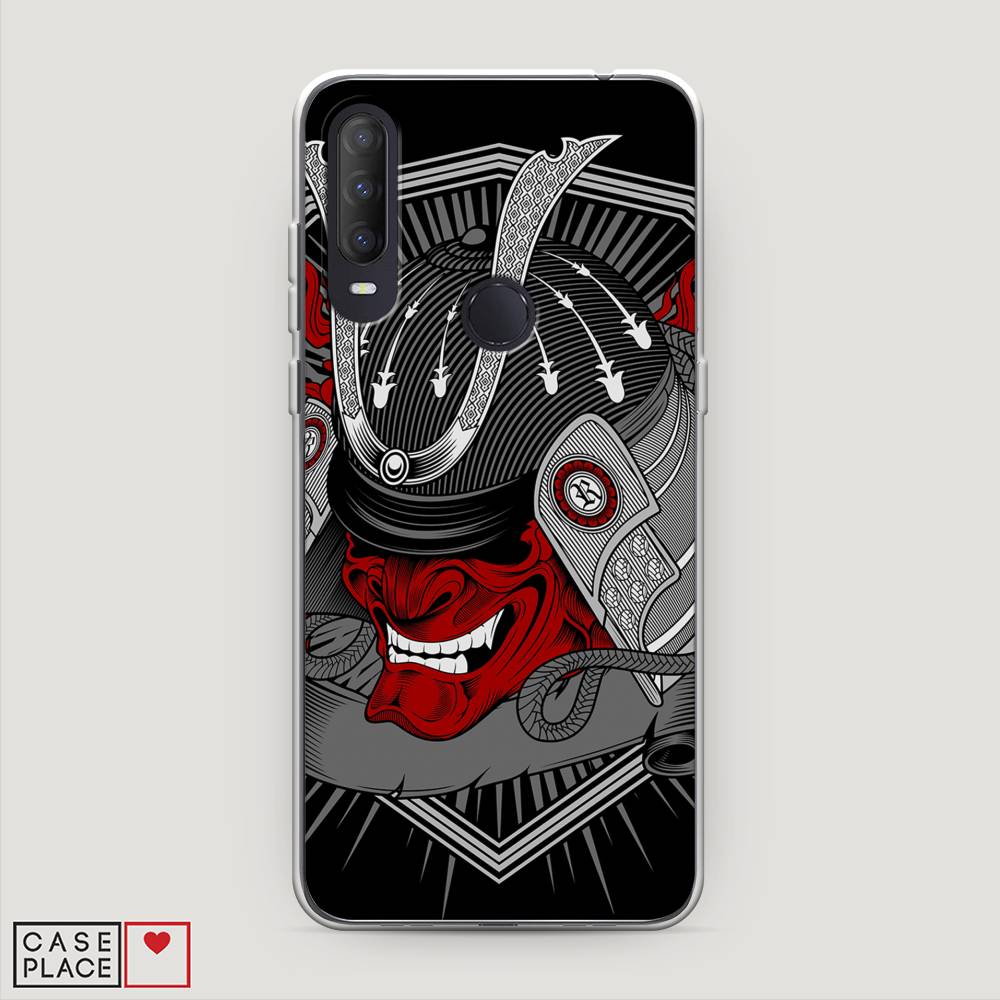 

Чехол на Alcatel 1S (2020) "Красная маска самурая", Белый;красный;черный, 170850-4
