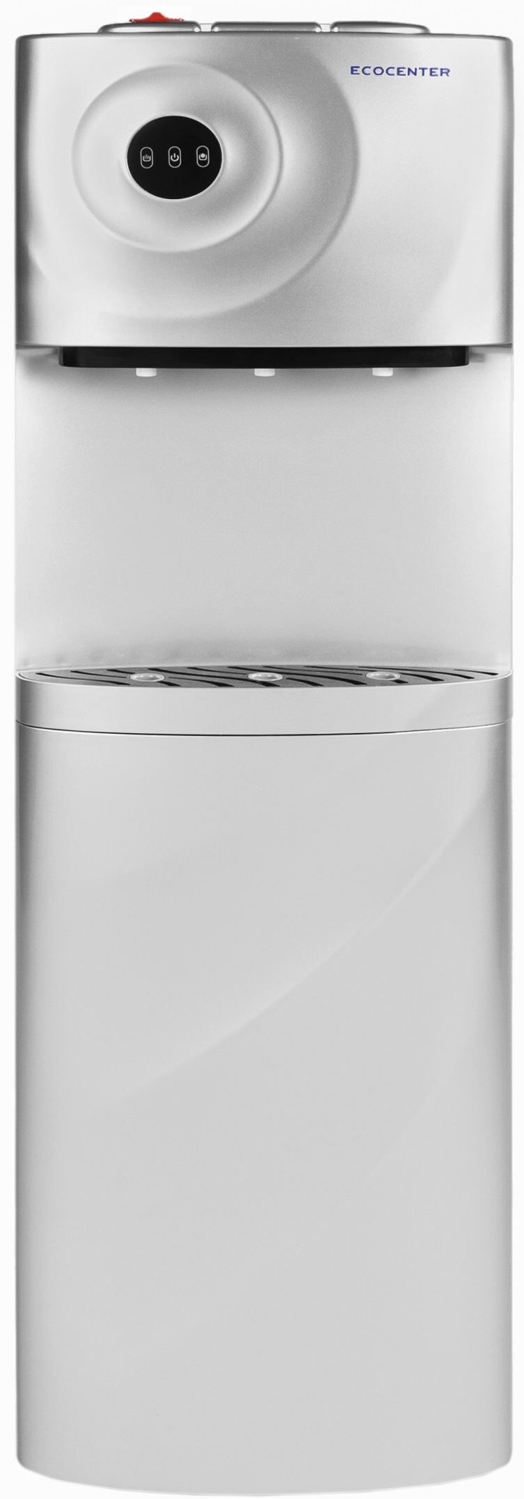 Кулер для воды компрессорный ECOCENTER A-F510C с шкафчиком , серебро