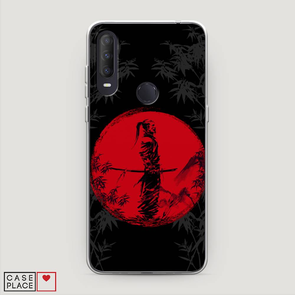 

Чехол на Alcatel 1S (2020) "Самурай на красном фоне", Черный;красный;серый, 170850-4
