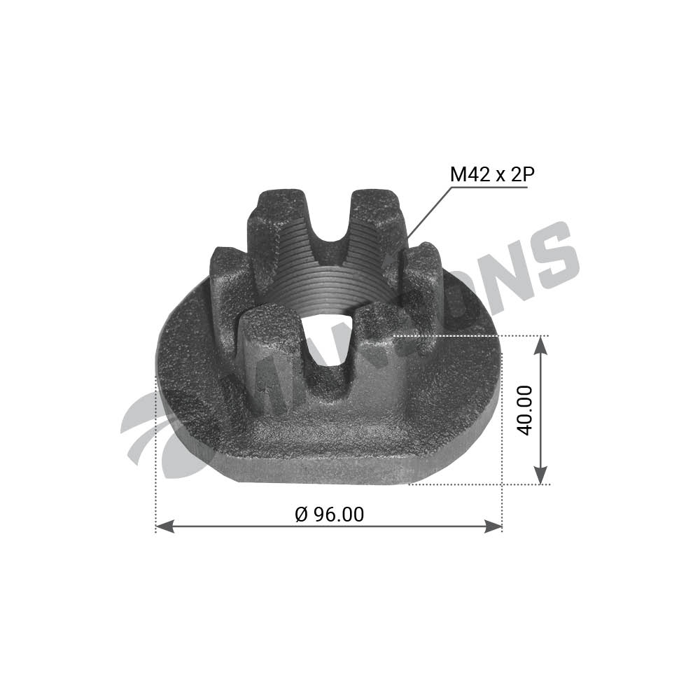 Гайка корончатая ступицы M42X2