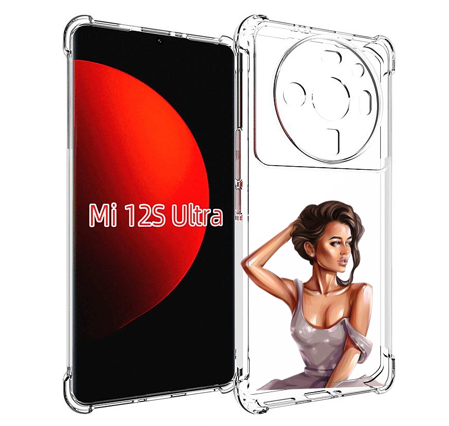 

Чехол MyPads Девушка-с-прической женский для Xiaomi 12S Ultra, Прозрачный, Tocco
