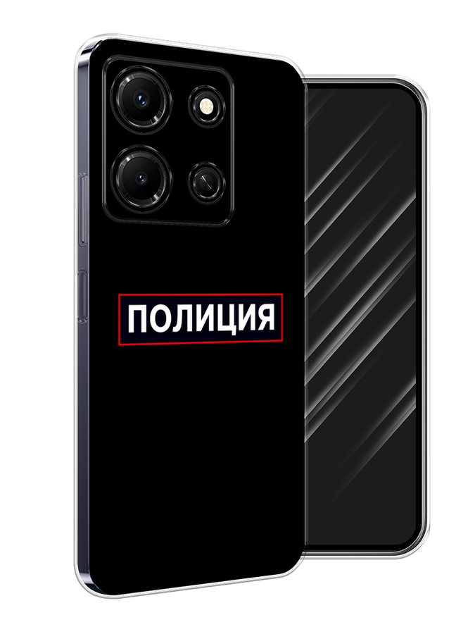 

Чехол Awog на Infinix Note 30i "Police logo", Черный;белый;красный, 3104350-5