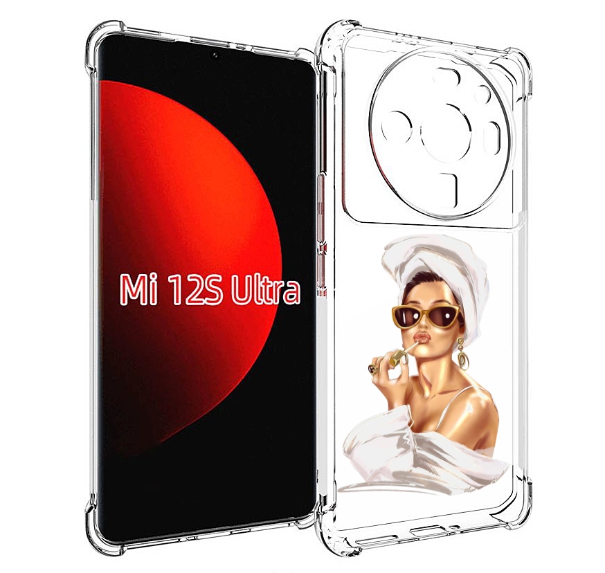 

Чехол MyPads Девушка-утром женский для Xiaomi 12S Ultra, Прозрачный, Tocco