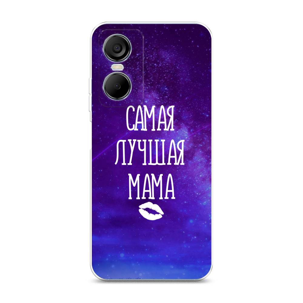 

Чехол Awog на Tecno Pop 6 pro / Техно Поп 6 Про "Лучшая мама", Фиолетовый;синий;белый