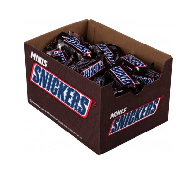 фото Конфеты шоколадные snickers minis пломбир 2,9 кг