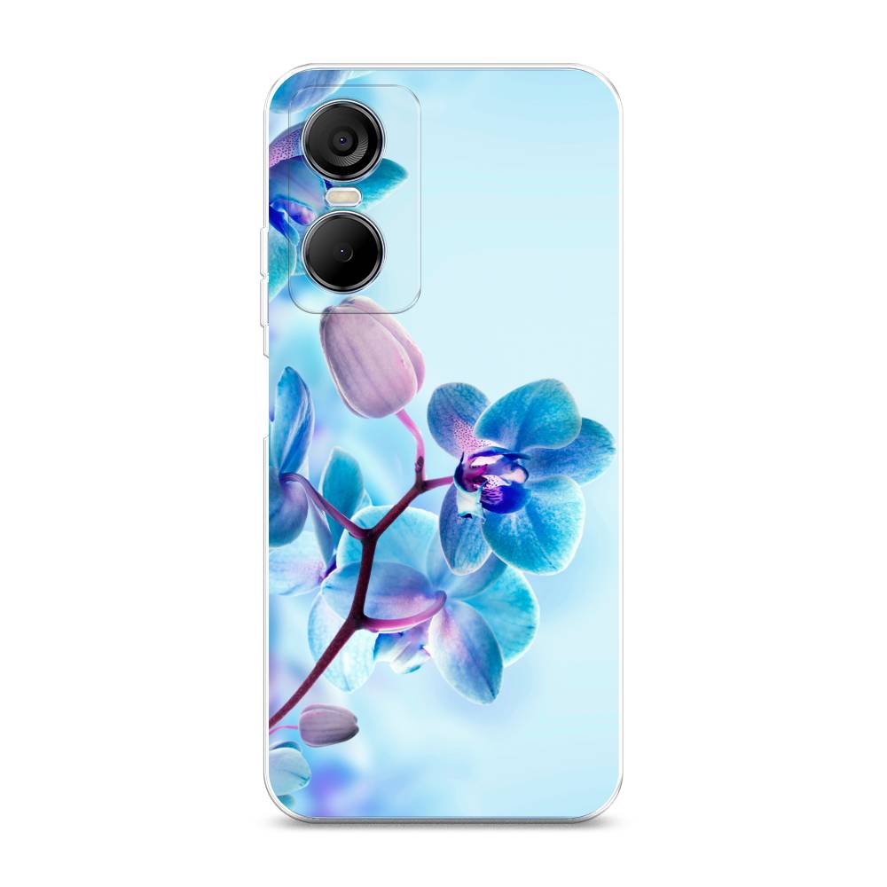 

Чехол Awog на Tecno Pop 6 pro / Техно Поп 6 Про "Голубая орхидея", Голубой;синий;фиолетовый