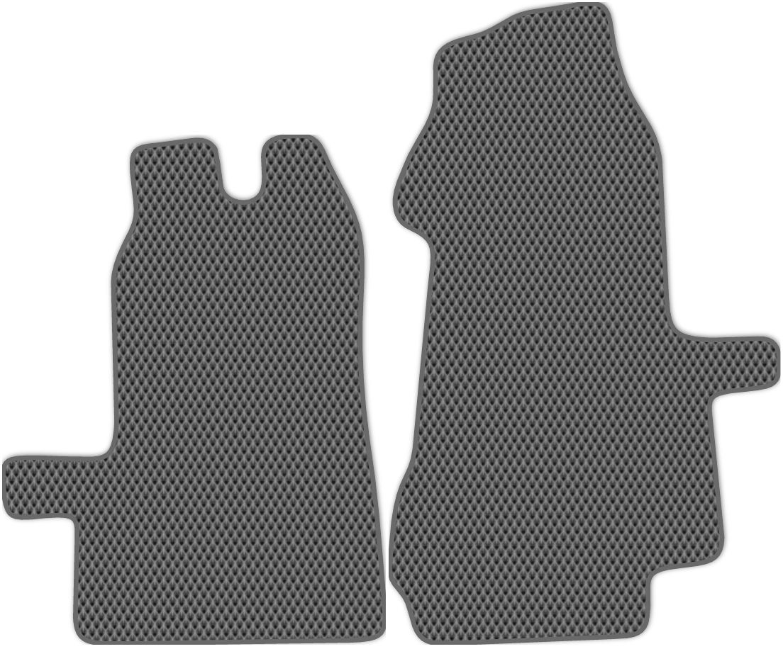 

Коврики ЭВА в салон для Ford Transit 6 2006 - 2014, 2 шт. серый, темно-серый кант, 2110-S2N-H