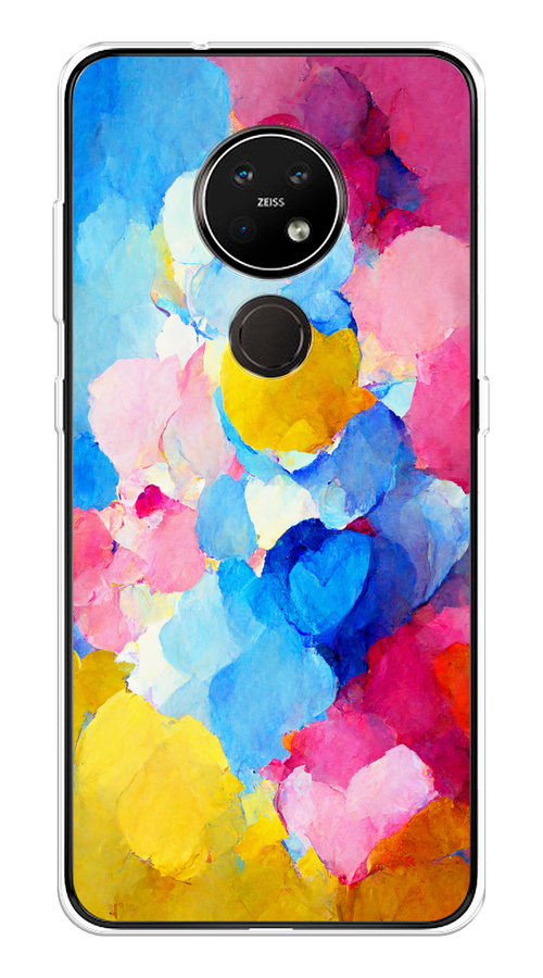 

Чехол на Nokia 6.2/7.2 "Яркие пятна", Синий;голубой;желтый;розовый, 123150-1