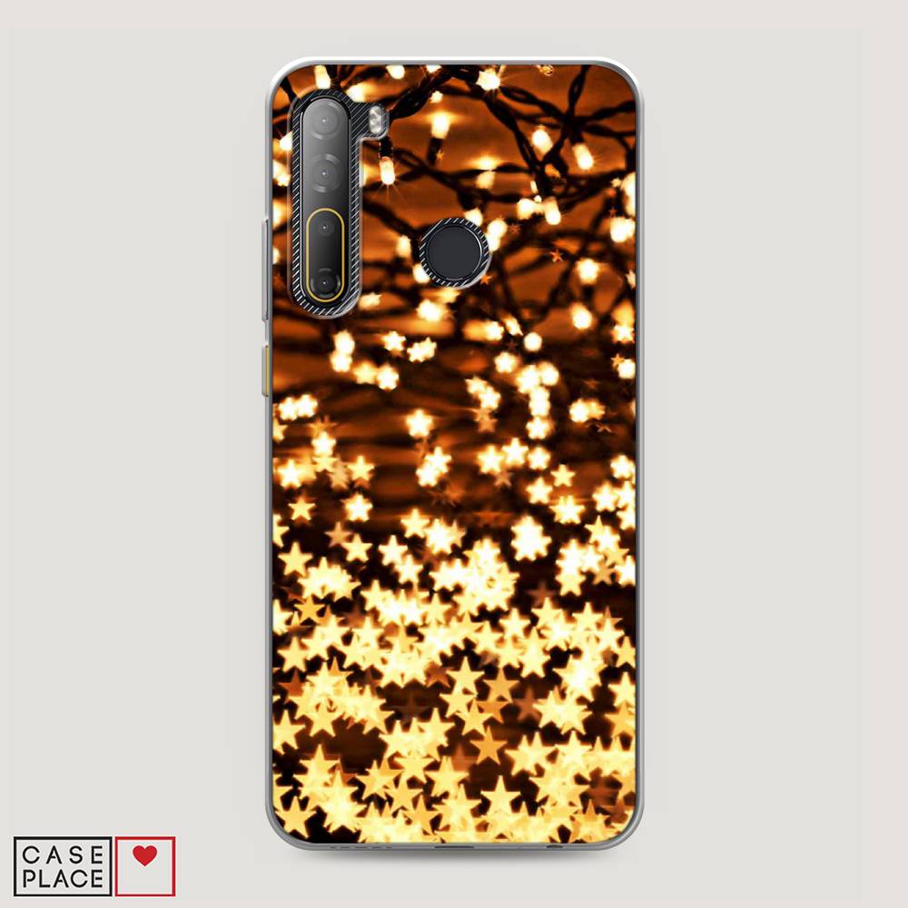 

Чехол на HTC Desire 20 Pro "Новогодняя гирлянда", Золотистый, 102750-5