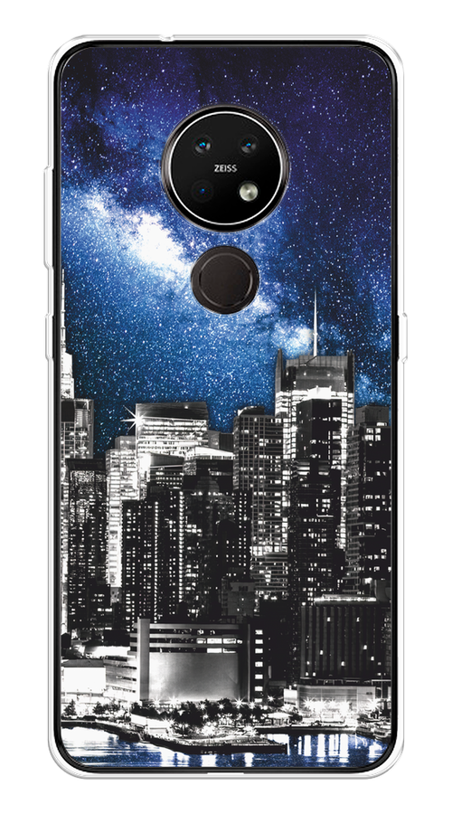 

Чехол на Nokia 6.2/7.2 "Космический Нью-Йорк", Синий;серый, 123150-1