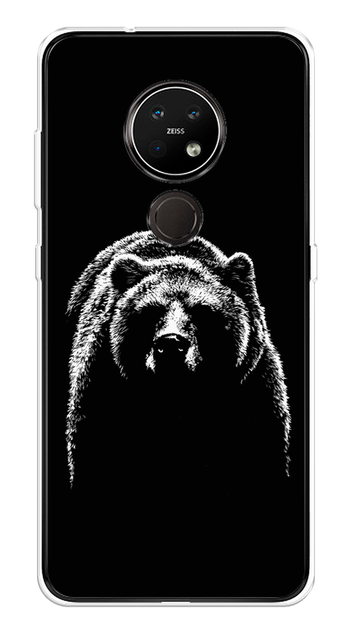 

Чехол на Nokia 6.2/7.2 "Медведь в ночи", Белый;черный, 123150-1