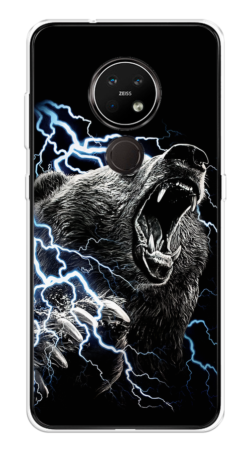 

Чехол на Nokia 6.2/7.2 "Гроза и медведь", Черный;серый;серебристый, 123150-1