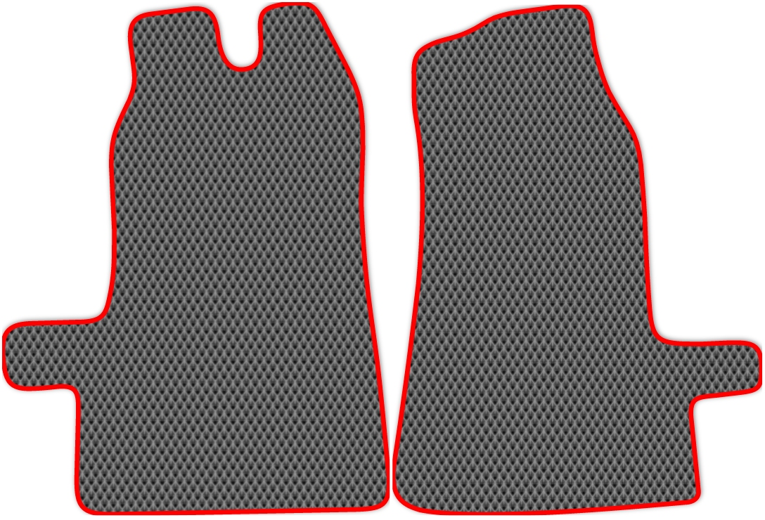 

Коврики ЭВА в салон для Ford Transit 6 2006 - 2014, 2 шт. серый, красный кант, 2121-S2N-H