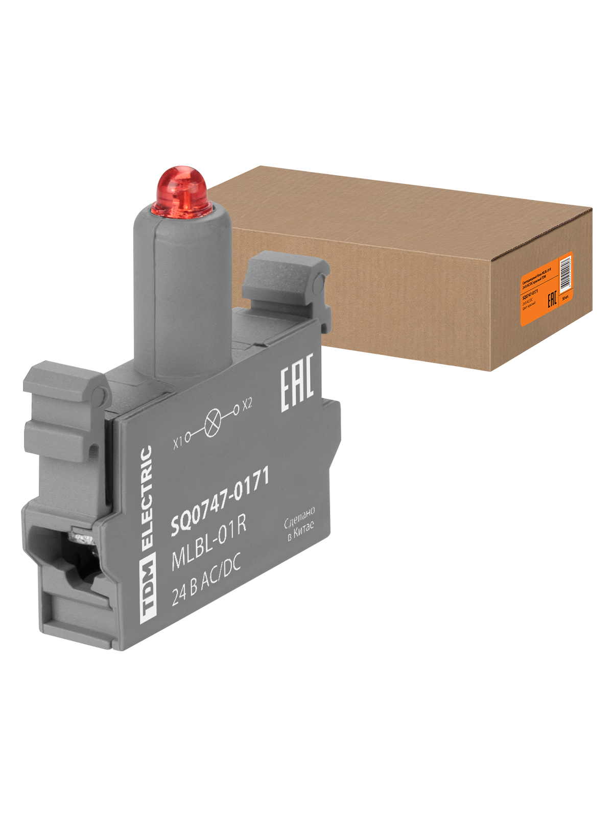 

Лампа сигнальная для щитовой TDM SQ0747-0171 красный 24