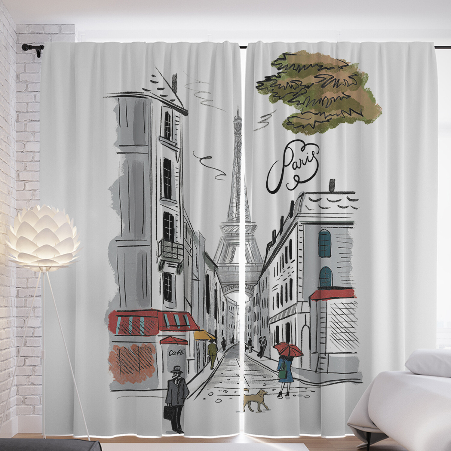 

Фотошторы для кухни и спальни JoyArty "Париж кафе и эйфелевая башня" 145x265 см, Париж кафе и эйфелевая башня