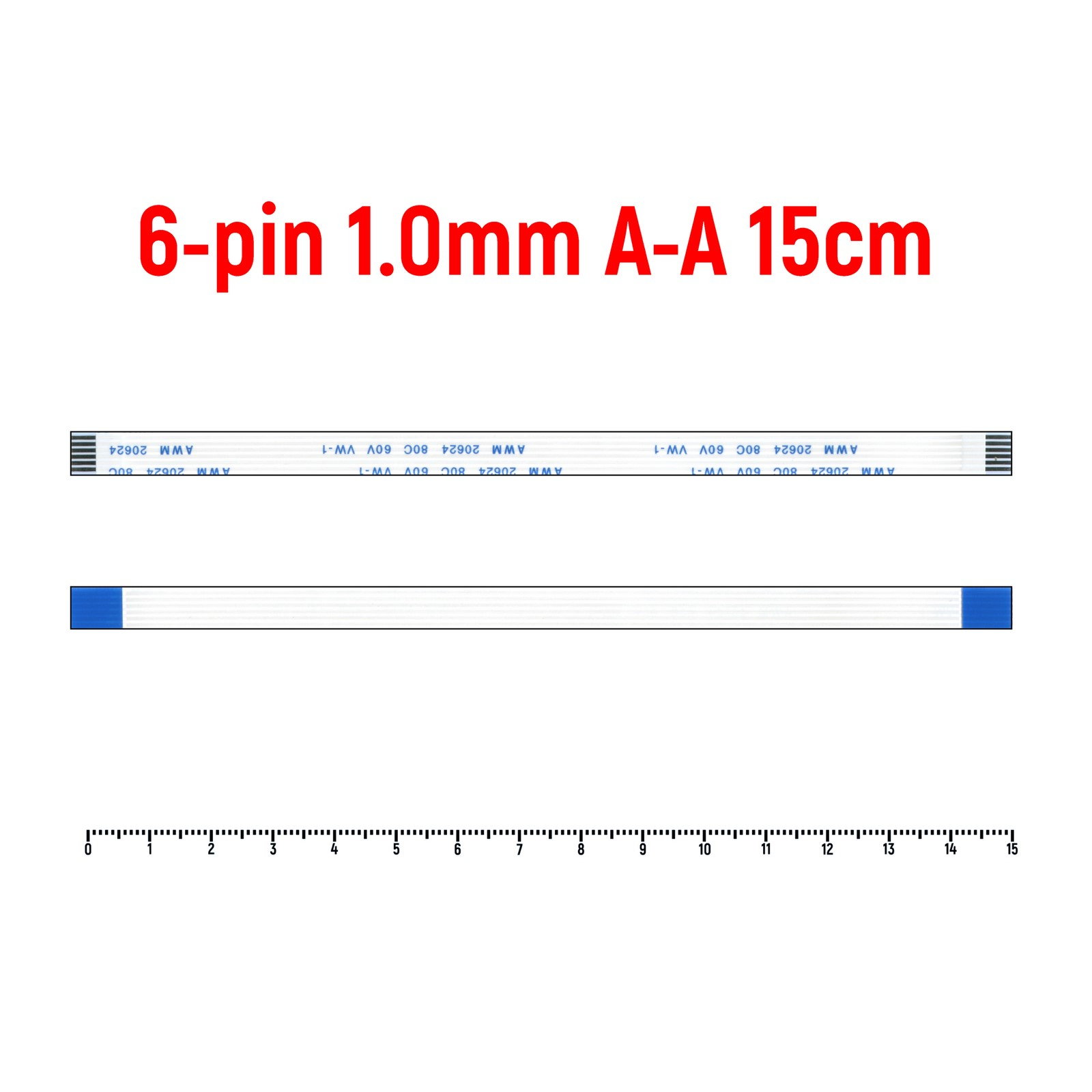 

Шлейф FFC 6-pin Шаг 1.0mm Длина 15cm
