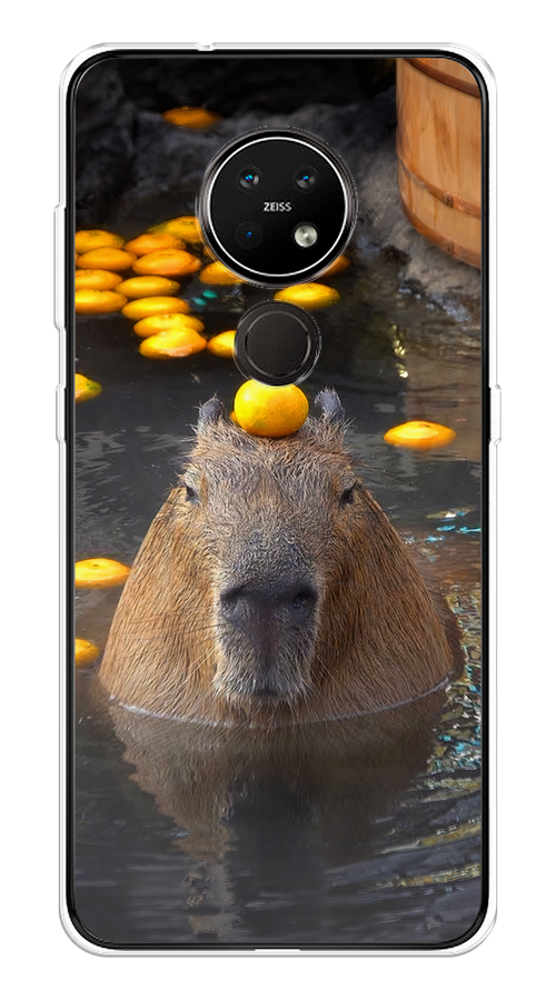 

Чехол на Nokia 6.2/7.2 "Капибара отдыхает", Коричневый;оранжевый;серый, 123150-1