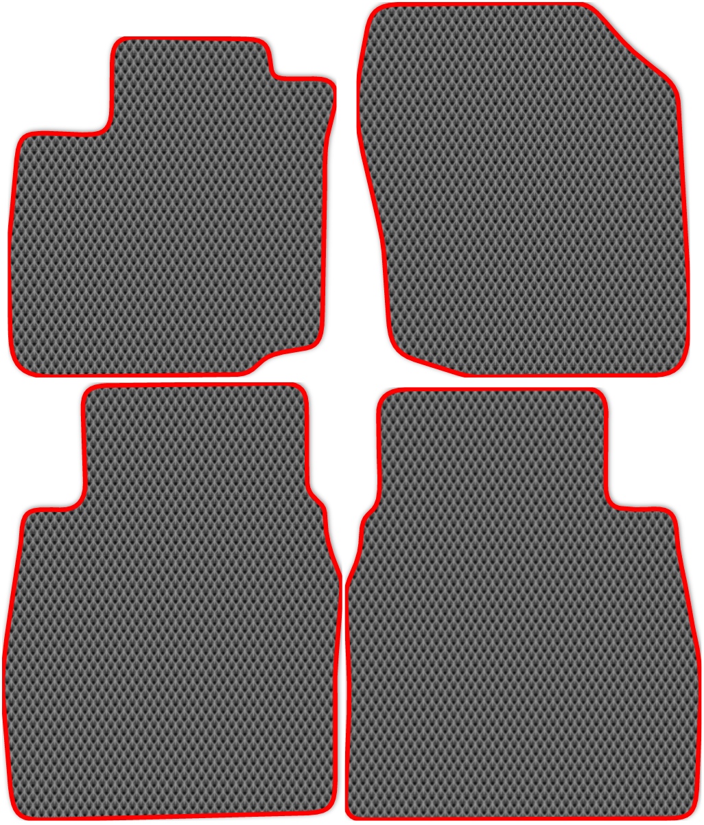 

Коврики ЭВА в салон для Honda Civic 9 (FK(5дв.)) 2012 - 2015, 4 шт. серый, красный кант, 2320-S4N-H