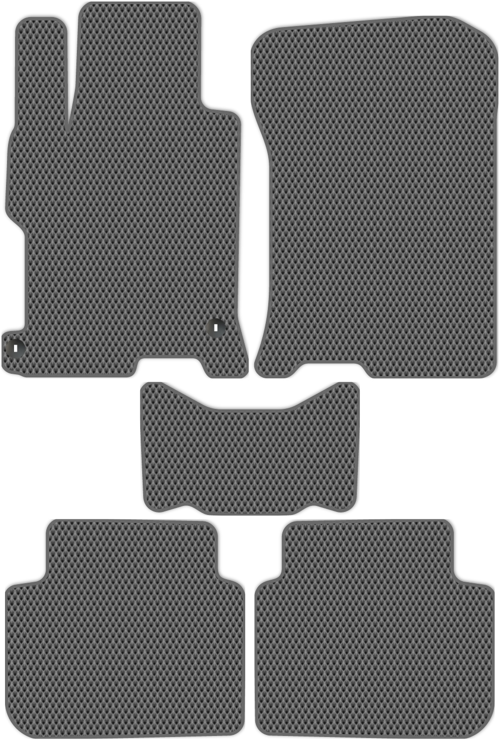 

Коврики ЭВА в салон для Honda Accord 9 (CR) 2012 - 2015, 5 шт. серый, темно-серый кант, 2321-S5YLT-H