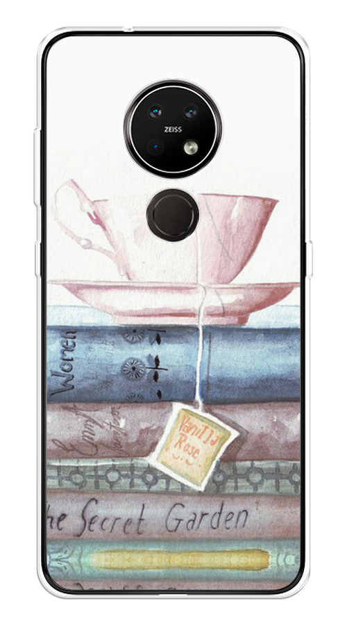 

Чехол на Nokia 6.2/7.2 "Книжное чаепитие", Желтый;розовый;белый, 123150-1