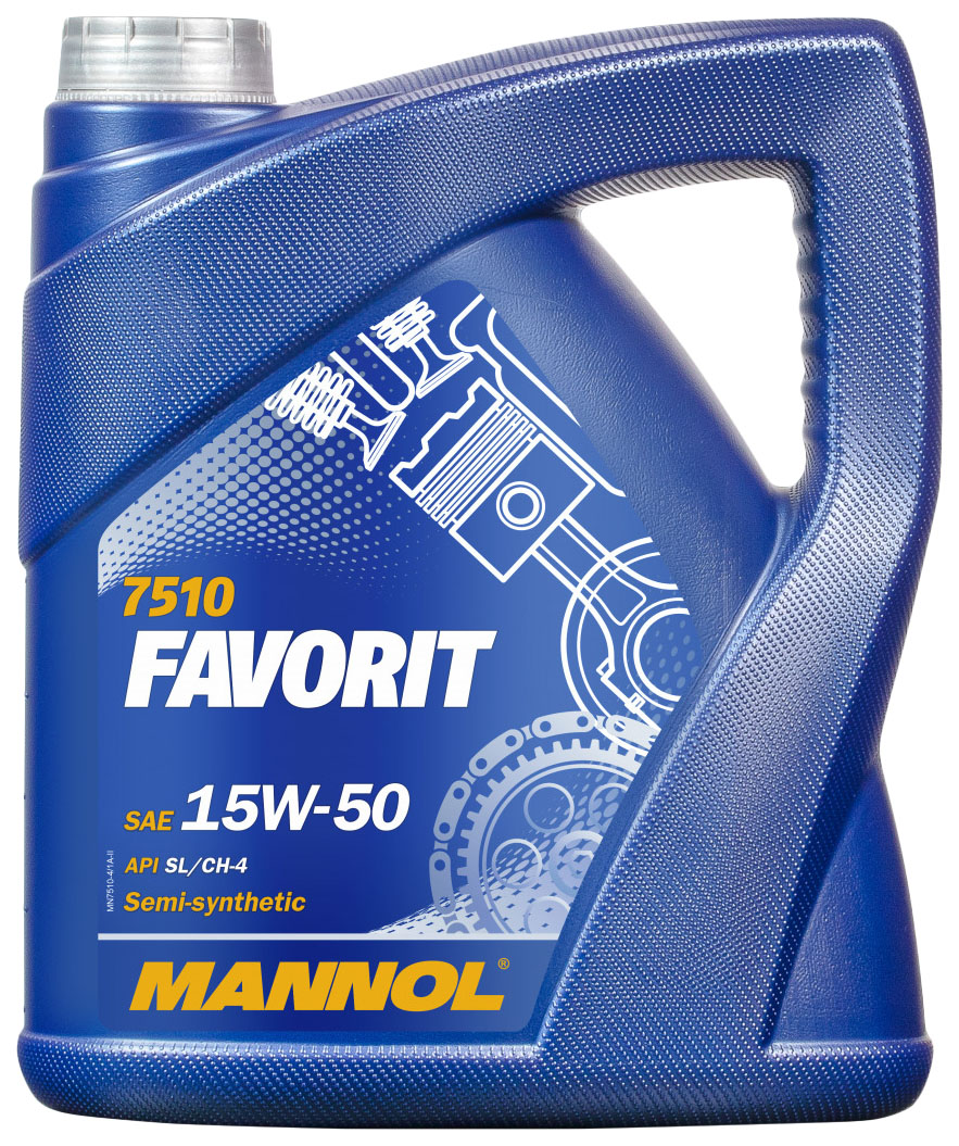 

MANNOL FAVORIT 15W50 4 л. Полусинтетическое моторное масло 15W-50 4032