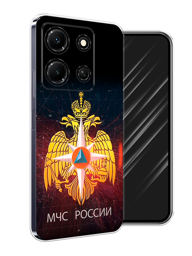 

Чехол Awog на Infinix Note 30i "МЧС России", Черный;желтый;красный, 3104350-5