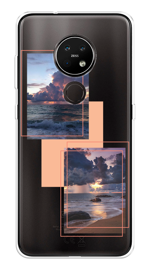 

Чехол на Nokia 6.2/7.2 "Sky collage", Розовый;прозрачный;синий, 123150-1