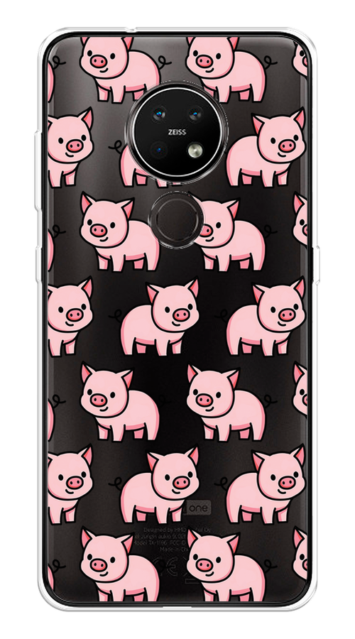 

Чехол на Nokia 6.2/7.2 "Веселые поросята", Розовый;черный;прозрачный, 123150-1