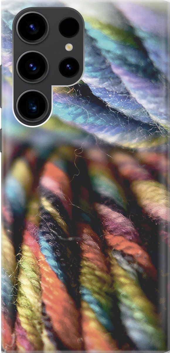 

Силиконовый чехол на Samsung Galaxy S23 Ultra с принтом "Пряжа", Розовый;синий, 158341