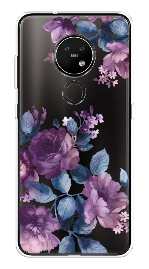 

Чехол на Nokia 6.2/7.2 "Purple Blossoms", Синий;фиолетовый, 123150-1