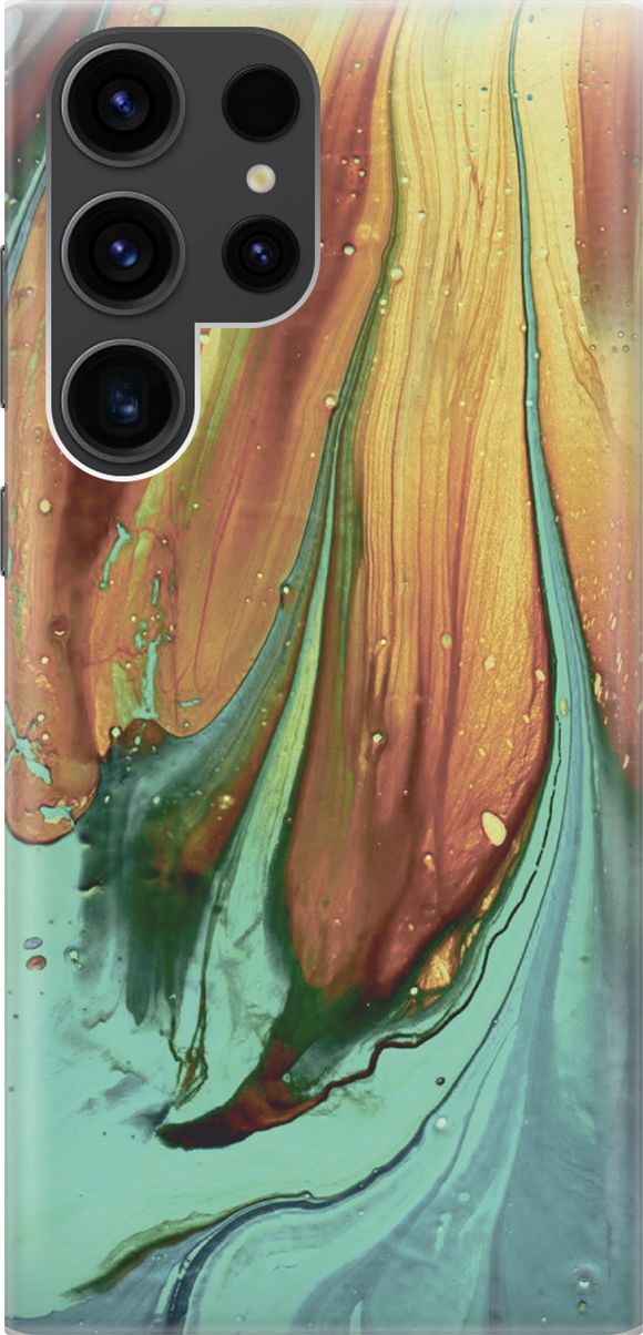 

Силиконовый чехол на Samsung Galaxy S23 Ultra с принтом "Смешение", Голубой;желтый, 158344