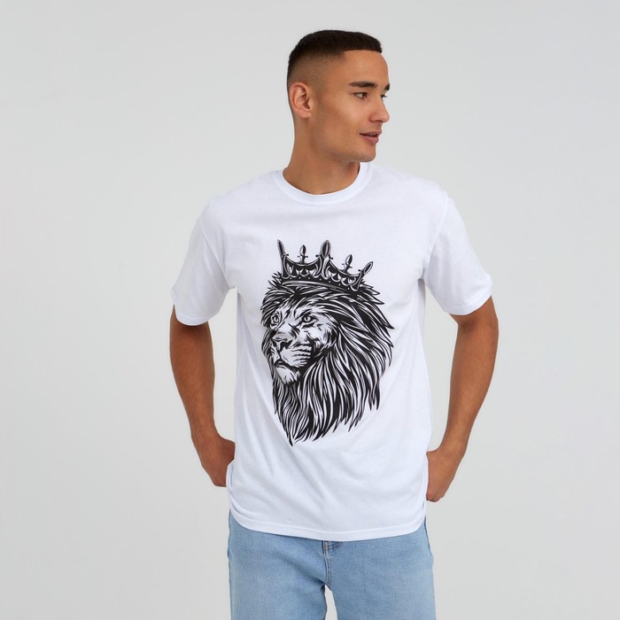 

Футболка мужская KAFTAN лев белая 54 RU, Белый, лев