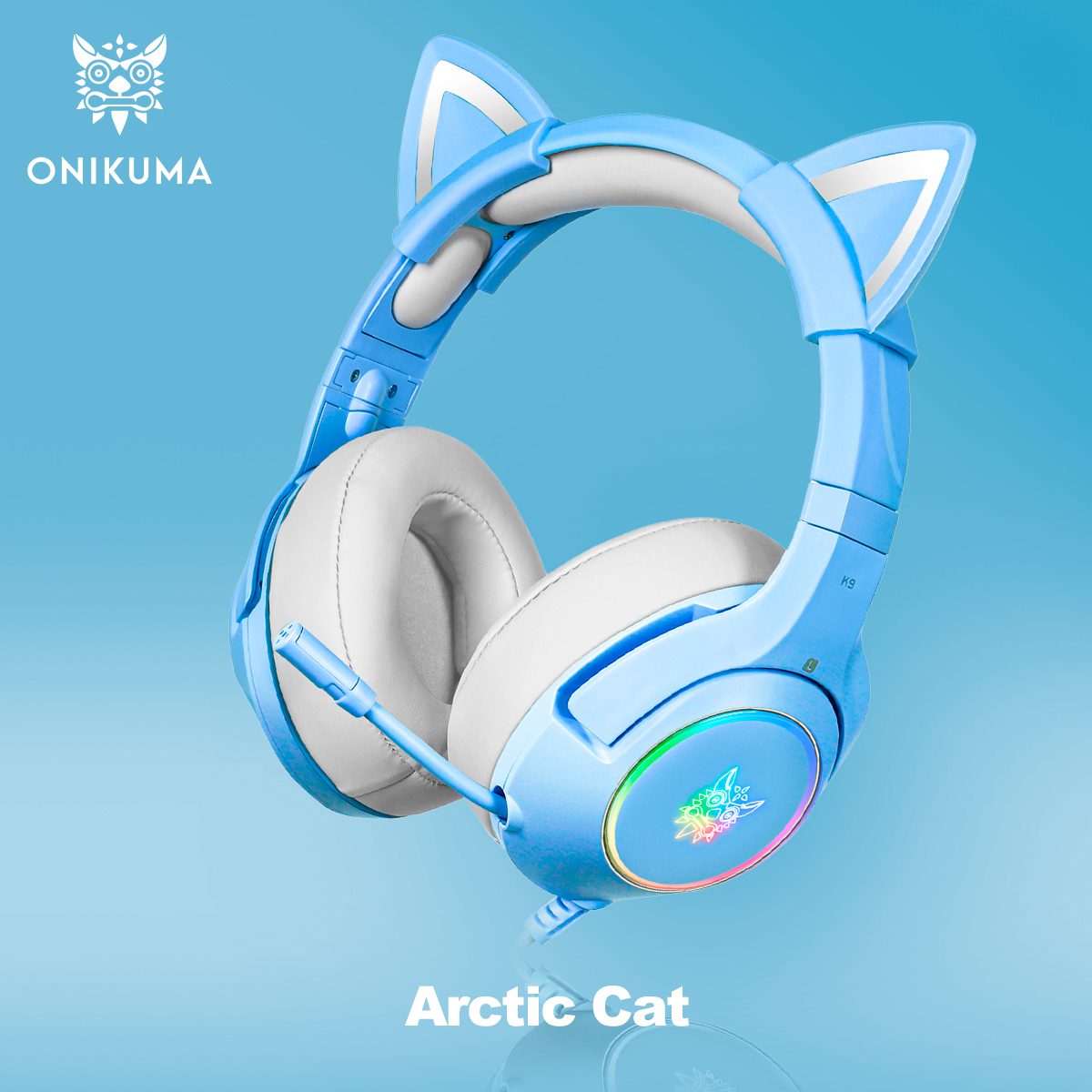 

Игровые наушники Onikuma Arctic Cat K9-BL, Cat2.0