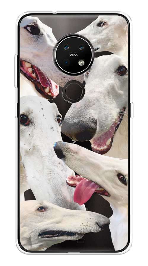 

Чехол на Nokia 6.2/7.2 "Собака с длинным носом", Белый;бежевый;розовый, 123150-1