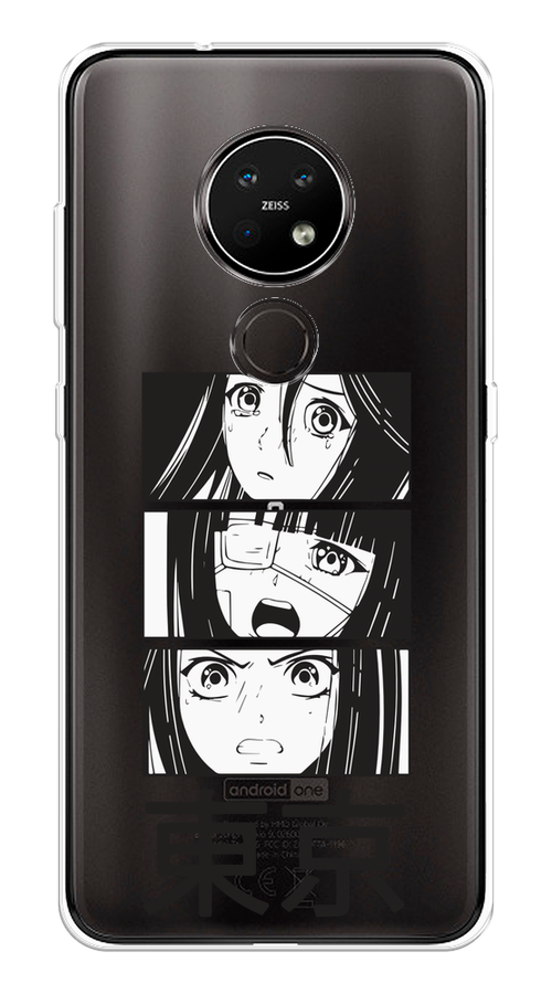 

Чехол на Nokia 6.2/7.2 "Tokyo girls", Белый;черный;прозрачный, 123150-1