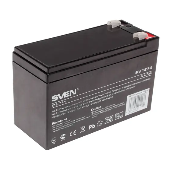 

Аккумулятор для ИБП Sven SV 1270, 12V/ 7Ah/ F2 7 А/ч 12 В, SV 1270, 12V/ 7Ah/ F2