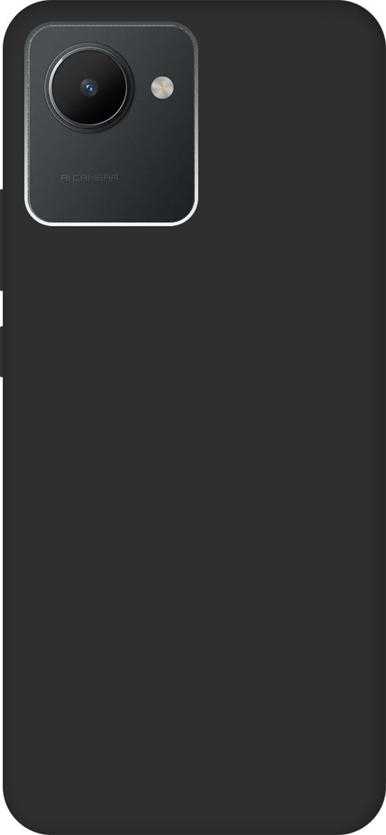 

Матовый Soft Touch силиконовый чехол на realme C30 черный, 1567100