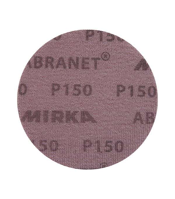 Диск шлифовальный Mirka Abranet d150 мм P150 на липучку сетчатая основа (5 шт.) шлифовальный круг на нетканой основе mirlon 150 мм р1500 mirka 8024101094